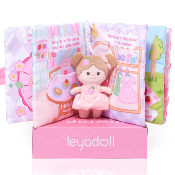 LeyaDoll Interactive Sensory Soft Cloth Book, Educational Crinkle Quiet Activity Busy Book for Babies,Toddler Travel Toy Gift fo