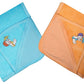 MITWA Enterprises Soft Cotton Baby Hooded Towels  Pack of 2 (Blue || Orange)