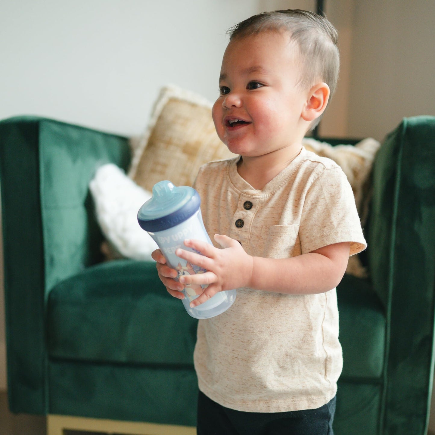 The First Years Bluey Insulated Sippy Cups - Dishwasher Safe Spill Proof Toddler Cups - Ages 12 Months And Up - 9 Ounces - 2 Cou