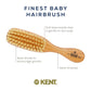 Kent Ba10 Newborn Baby Hair Brush With Soft 100% Pure White Natural Bristle, Cradle Cap Hairbrush For Infant, Toddler And Kids W