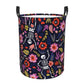 Pevtufa Dancing Skeletons Floral Garden Foldable Laundry Basket Organizer,Fabric Clothes Toy Storage Basket Nursery Hamper Stora