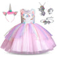 Unicorn Princess Dress Up Clothes For Little Girls - Costume, Jewelry And Headband (8-9 Years, Unicorn Princess 1)