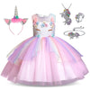 Unicorn Princess Dress Up Clothes For Little Girls - Costume, Jewelry And Headband (8-9 Years, Unicorn Princess 1)