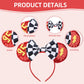 Razko Sequin Minnie Ears Headband, Glitter Red Lightning Mouse Ears With Bow, Park Princess Ears For Women, Girls, And Kids (Car
