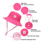 Baby Sun Hat 2-7 Years Hot Pink