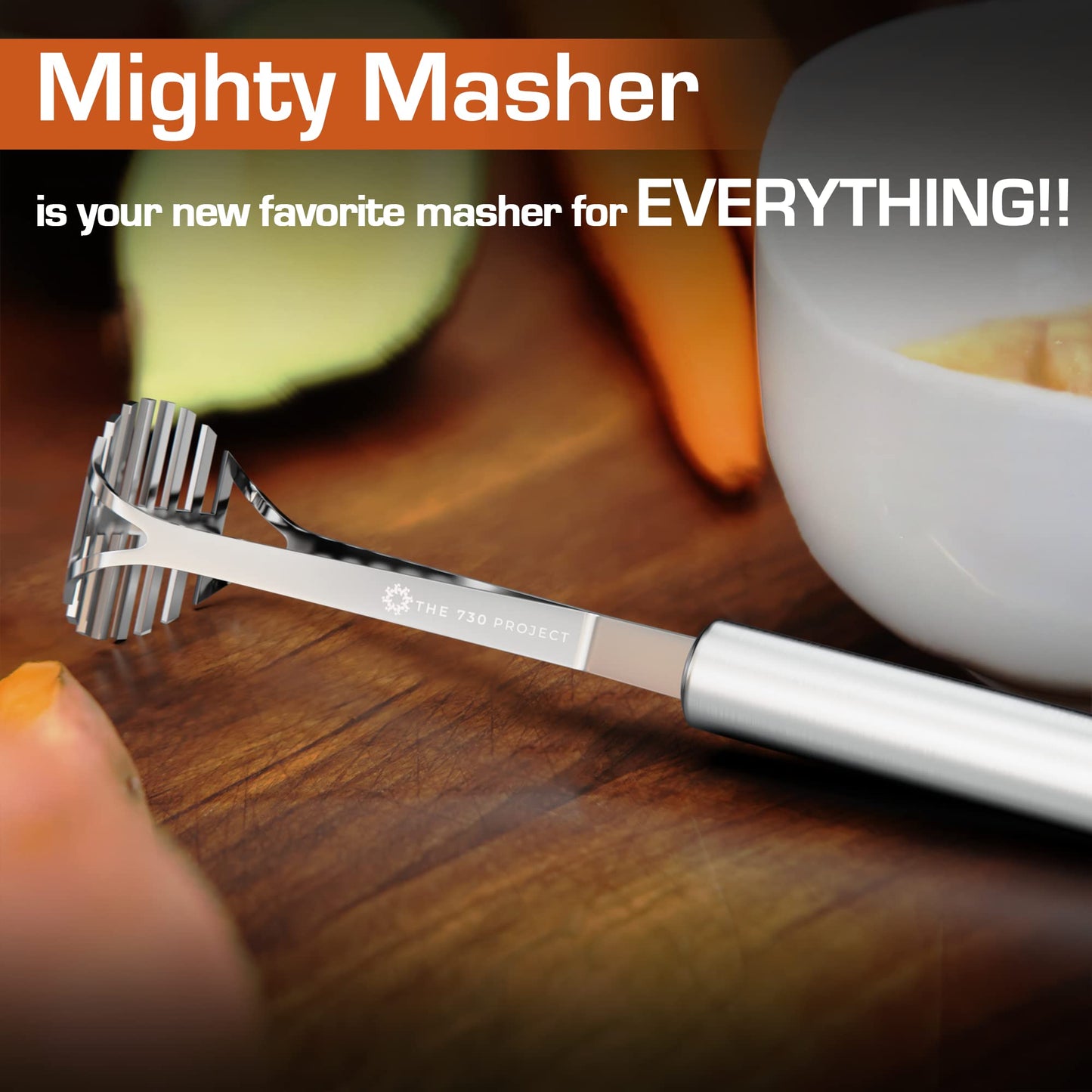 Mighty Masher - Stainless Steel Baby Food Masher For Starting Solids Essentials | Mini Avocado Masher, Stainless Steel Small Pot
