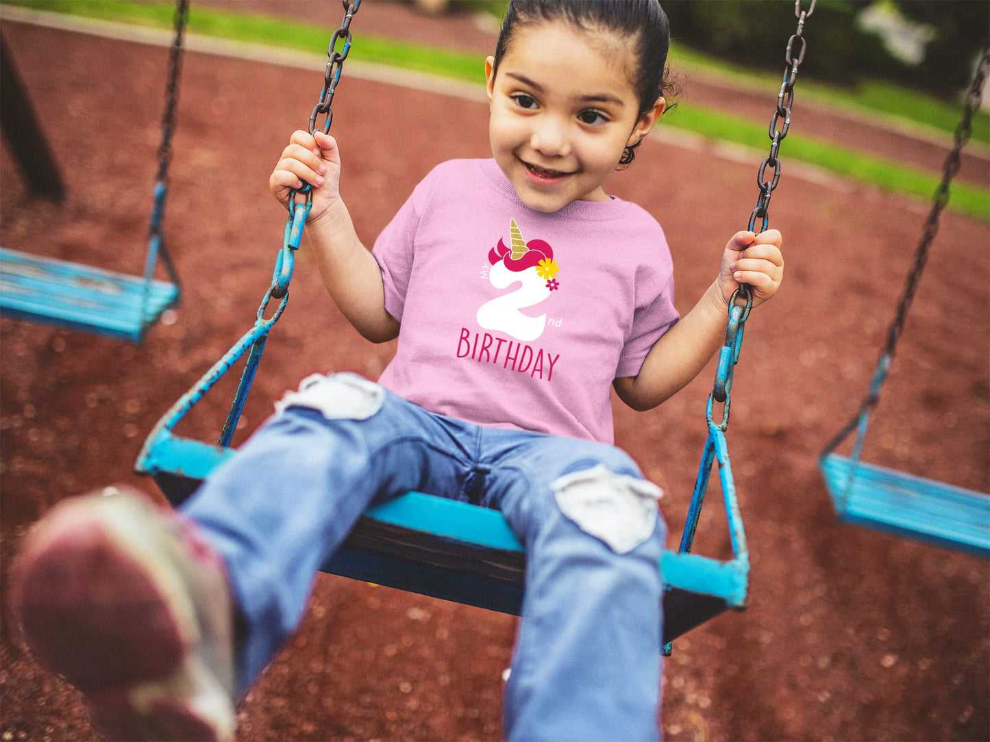 Unicorn 2Nd Birthday Outfits For Toddler Girls Two Year Old 2 Shirt Girl Second (Pink, 2 Years)