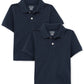 The Children'S Place Baby Boys And Toddler Short Sleeve Pique Polo Shirt, Nautico 2 Pack, 5T Us