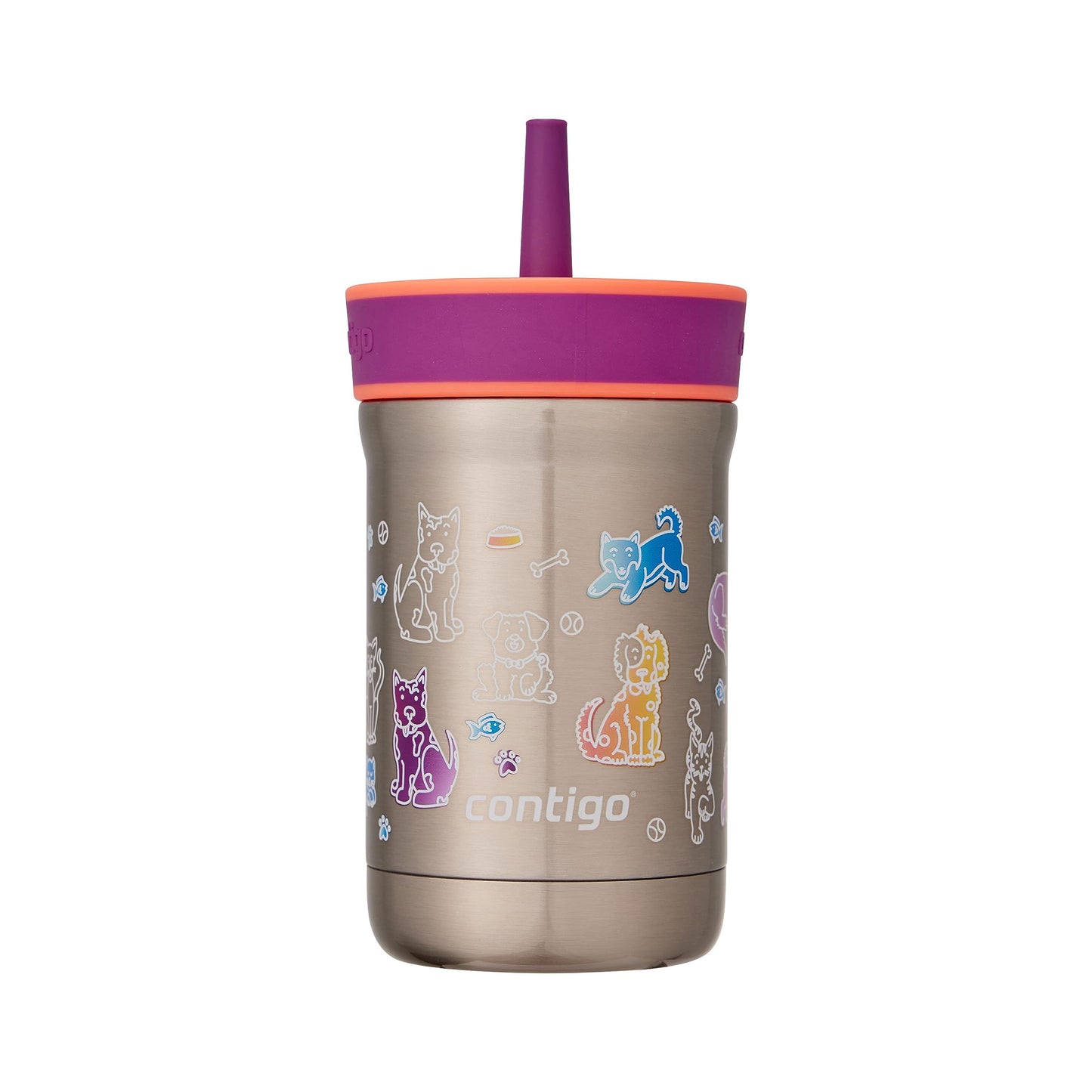 Contigo Kids Leighton Straw Tumbler with Spill-Proof Lid, 12oz
