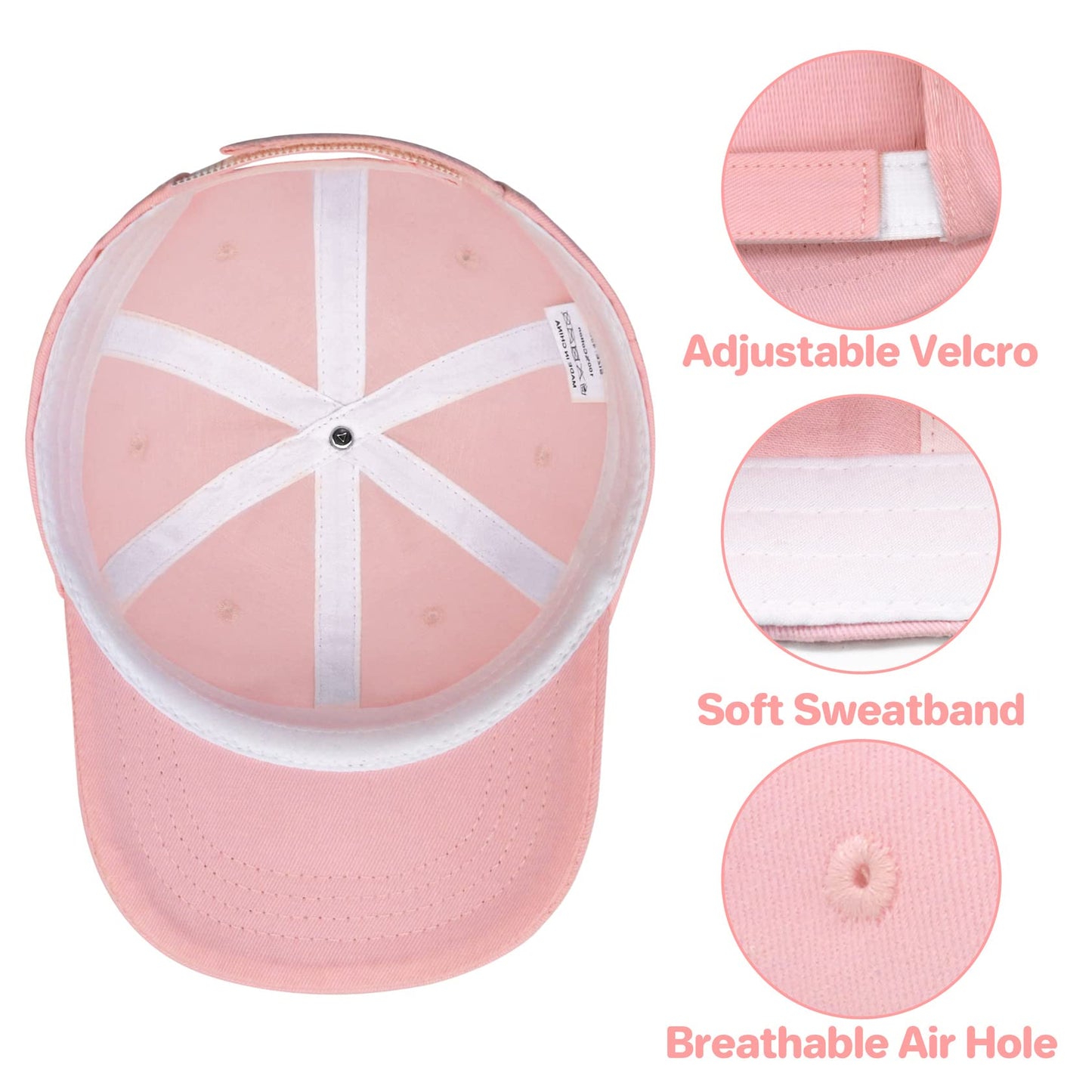 Baby Baseball Cap Baby Girl Hats Infant Baseball Cap Baby Hats Baby Sun Hat 6-12 Months Toddler Girl Hat Infant Hat Girl Pink