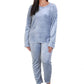 MUKHAKSH (Pack of 1 Set = 1 Pyjamas + 1 Top Girls Plain Blue Winter Woolen Fleece Night Suit (17 Years) Very Comfortale