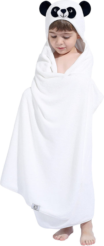 Hiphop Panda Bamboo Hooded Towel For Kids - 30