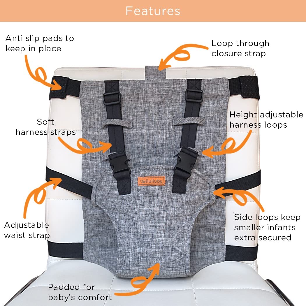 liuliuby Travel Essential Harness Seat - Travel High Chairs for Babies - Portable High Chair for Travel Baby Essentials - Baby T