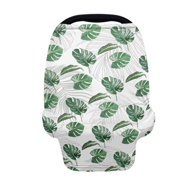 LedBack Baby Car Seat Cover for Babies, Banana Leaf Pattern Car Seat Breastfeeding Cover for Boys Girls Breathable Baby Carseat 