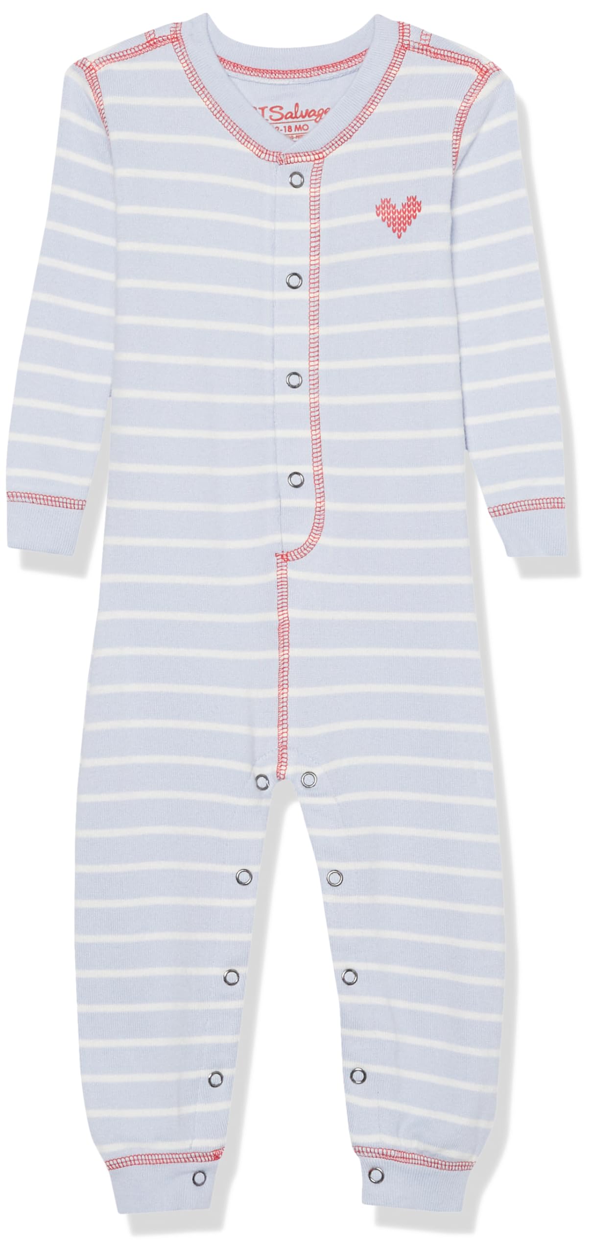 Pj Salvage Kids Infant Girl'S Moutain Mama Romper, Blue Mist, 12-18M