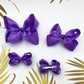 Purple Bows For Girls,6Pcs Hand-Made Grosgrain Ribbon Hair Bows Alligator Clips Hair Accessories For Little Teen Toddler Girls K