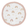 Sweet Jojo Designs Boho Rainbow Girl Baby Playmat Tummy Time Infant Play Mat - Blush Pink Dusty Rose Gold Yellow Mauve Taupe Bei
