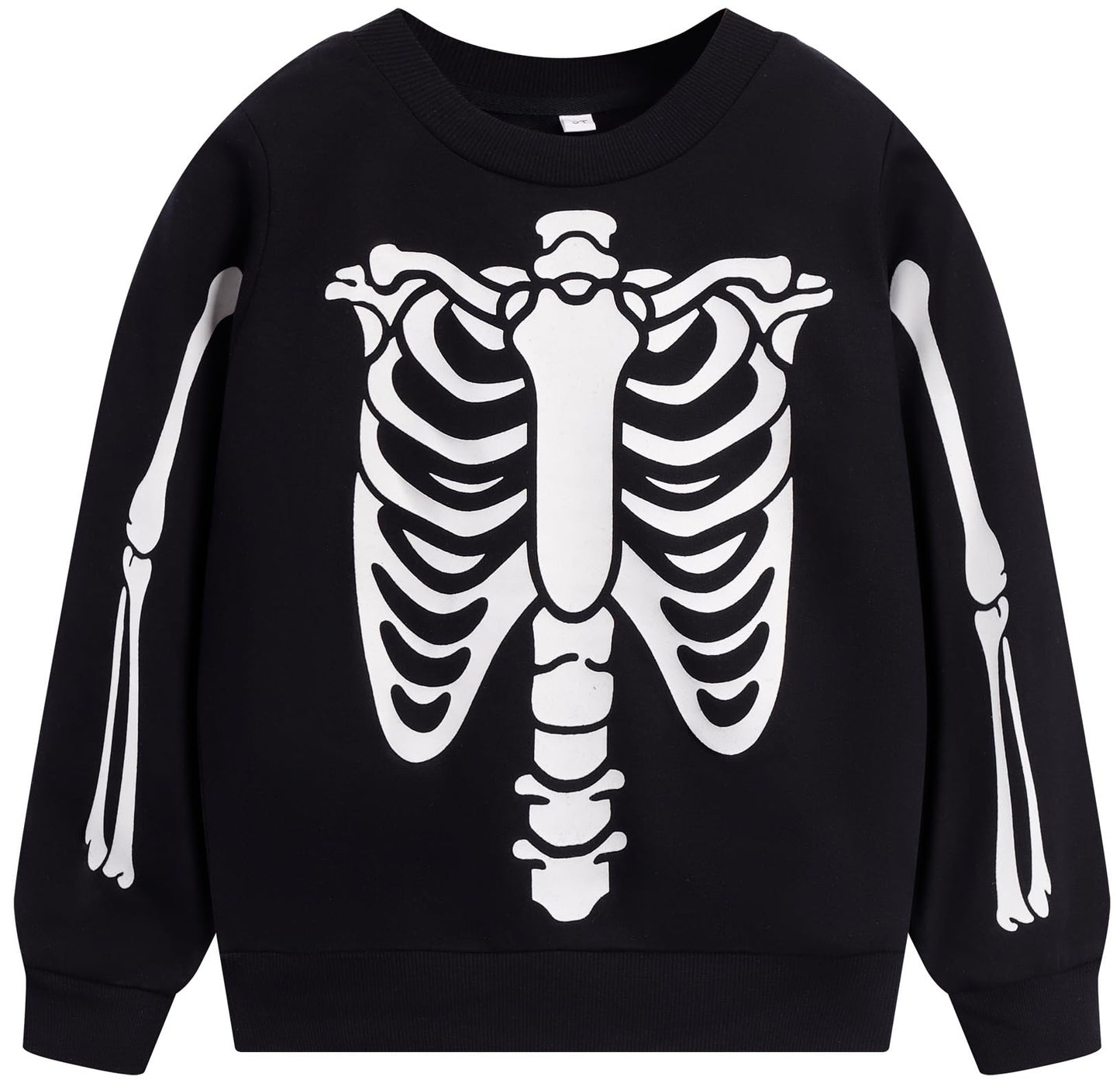Akyzic Halloween Sweatshirt Kids Glow In The Dark Toddler Skeleton Shirt Unisex Baby Boys Pumpkin Long Sleeve Tops Halloween Out