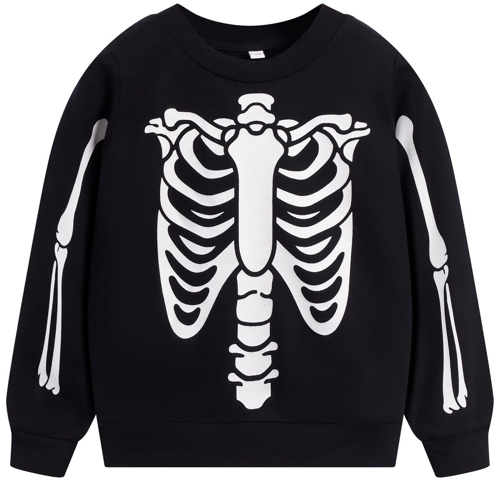 Akyzic Halloween Sweatshirt Kids Glow In The Dark Toddler Skeleton Shirt Unisex Baby Boys Pumpkin Long Sleeve Tops Halloween Out