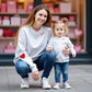 Ritatte Mommy And Me Valentine'S Day Outfit Love Heart Graphic Family Matching Sweatshirt Crewneck Long Sleeve Pullover Top(L, M