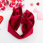 Heart Baby Bow For Baby Girls Large Hair Bows Red Headband Wide Newborn Bows Newborn Bows Headbands Hairbands Hair Accessories.(