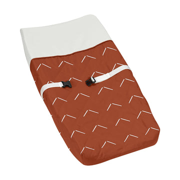 Sweet Jojo Designs Boho Arrow Boy Girl Baby Nursery Changing Pad Cover - Ivory Burnt Orange Rust Off White Farmhouse Southwest S
