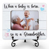Baby Announcement Picture Frame - Grandparents Baby Announcement Picture Frames For Desk - Wooden Frame First Time Grandma Gifts