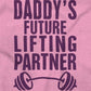 Brisco Brands Fathers Day Daddys Future Gym Partner Baby Bodysuit Jumper Boys