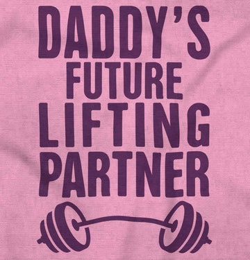 Brisco Brands Fathers Day Daddys Future Gym Partner Baby Bodysuit Jumper Boys