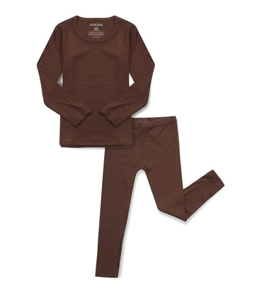 Avauma Baby Boys Girls Pajama Set Kids Toddler Snug Fit Ribbed Sleepwear Pjs For Daily Life Style (Xs/Dark Brown(L))