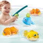 Dwi Dowellin Bath Toys for Toddlers, Magnetic Fishing Games Kids Bathtub Toys, Mold Free Wind-up Toys Swimming Fish Duck Whale F