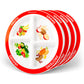 Health Beet Choose Myplate Portion Plate For Kids, (4 Pack) Toddlers - Kids Nutrition Plates With Dividers From