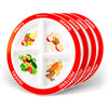 Health Beet Choose Myplate Portion Plate For Kids, (4 Pack) Toddlers - Kids Nutrition Plates With Dividers From