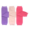 Allydrew 3 Pack Solid Color Baby Leg Warmers & Toddler Leg Warmers, Purple, Light Pink, Hot Pink