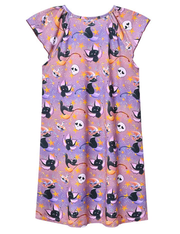 Perfashion Girls 8 9 Years Night Gown Ruffle Sleeve Kids Hallowmas Nightgowns Halloween Costume