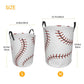 Foruidea Stylish Baseball Stitches Laces Print Laundry Basket,Laundry Hamper,Collapsible Storage Bin,Oxford Fabric Clothes Baske