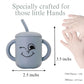 Fumiko Sippy Cups For Toddlers 1-3 - Adorable Personality Designs, Built-In Straw Lock, Easy-Grip Handles, (Winky Grey)
