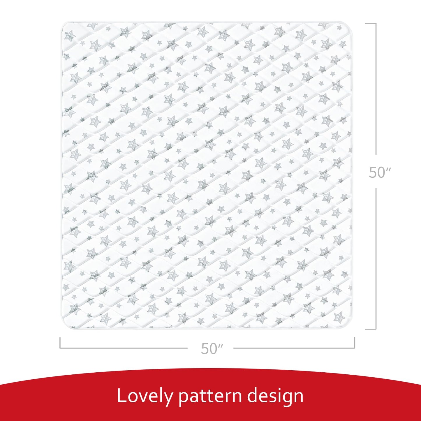 Premium Foam Baby Play Mat, 50''X50'' Playpen Mat, One-Piece Crawling Mat Non Slip Cushioned Mats For Babies, Infant And Toddler