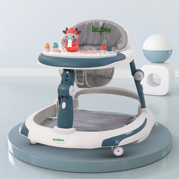 Baybee 3 In 1 Baby Walker With Rocker, With 3 Adjustable Height, Foot Mat, Rocking, Wheel Lock & Musical Toys| Activity For Kids