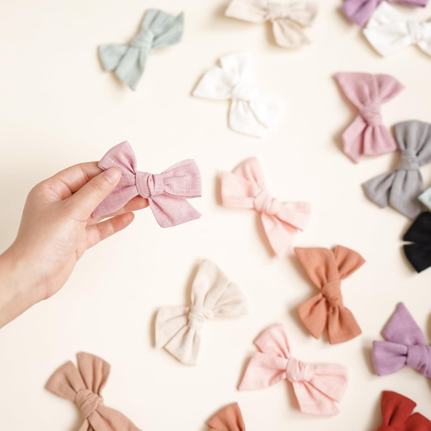 Niceye 24 Pack Baby Girl Hair Clips Set, Hair Bows Barrettes Handmade Accessories Alligator Clip For Babies Infant Toddlers Kids