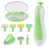 Ottolives Baby Nail Trimmer Electric Newborn Toddler, Safe Baby Nail Clippers Set With Light And 6 Replacement Heads, Baby Nail
