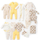 MONICA + ANDY Soft Start Box, Organic Cotton Baby Clothes Set, Super Soft 13-Piece Newborn & Infant Shower Gift, Bodysuits, Gown