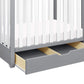 Carters by DaVinci Colby 4-in-1 Convertible Mini Crib with Trundle Drawer in Grey and White, Greenguard Gold Certified, Undercr