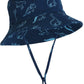 Baby Sun Hat Upf 50+ Sun Protective Toddler Bucket Hat Summer Kids Beach Hats Wide Brim Outdoor Play Hat For Boys Girls Navy Blu
