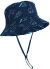 Baby Sun Hat Upf 50+ Sun Protective Toddler Bucket Hat Summer Kids Beach Hats Wide Brim Outdoor Play Hat For Boys Girls Navy Blu