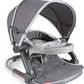 Fisher-Price Travel Baby Chair On-The-Go Sit-Me-Up Floor Seat With Snack Tray And Canopy For Outdoor Use, Arrows Away