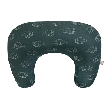Boppy Nursing Pillow, Forest Green Dinos, Larger, Firmer, More Supportive Pillow For Breastfeeding And Bottle Feeding, Firmer Fi