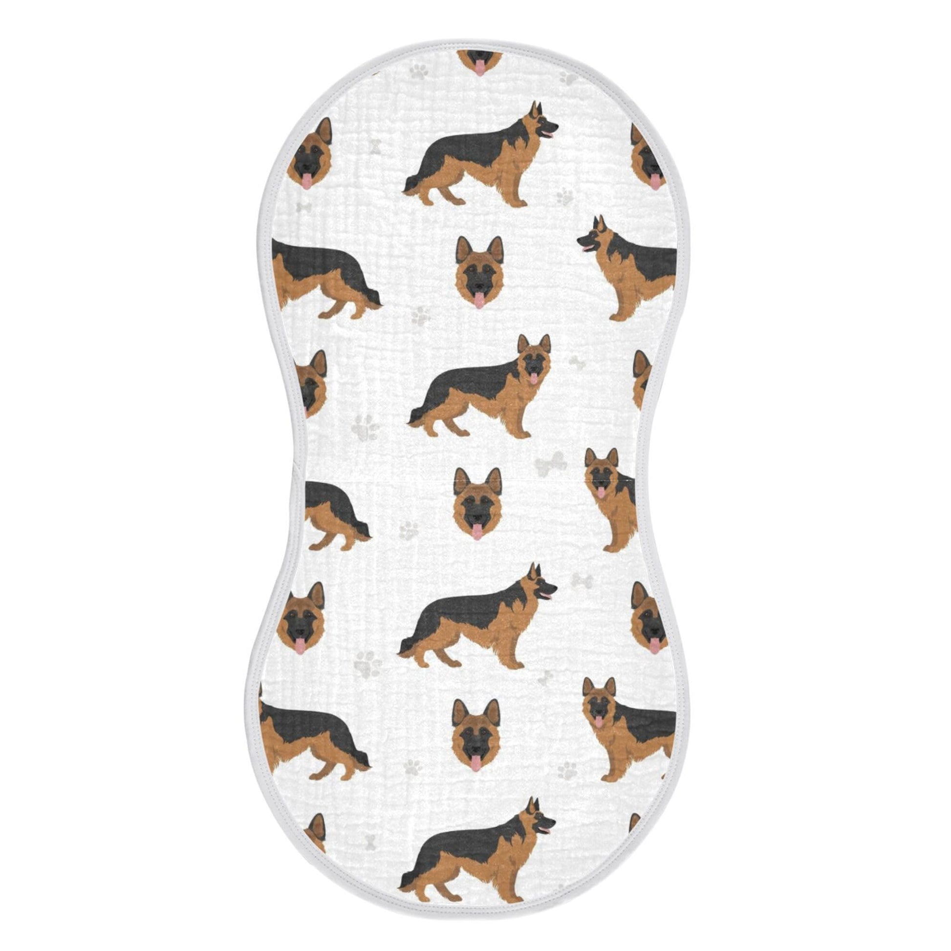 Yyzzh German Shepherd Dog Muslin Burp Cloths For Baby 1 Pack Soft 100% Cotton Baby Washcloths Bibs For Boy Girl