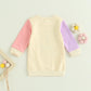 Boebnozcv Toddler Baby Girl Halloween Sweater Shirt Long Sleeve Pumpkin Letter Print Oversized Straight Dress Sweatshirt Top (Wi