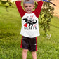 Little Boys Valentine Day Shirt Toddler Dinosaur Heart Outfits Raglan Long Sleeve Tee Tops For Kids 7 Years